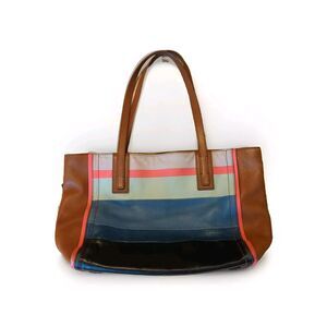 Fossil Emma Tote Shoulder Bag Multicolor Patchwork Leather Large